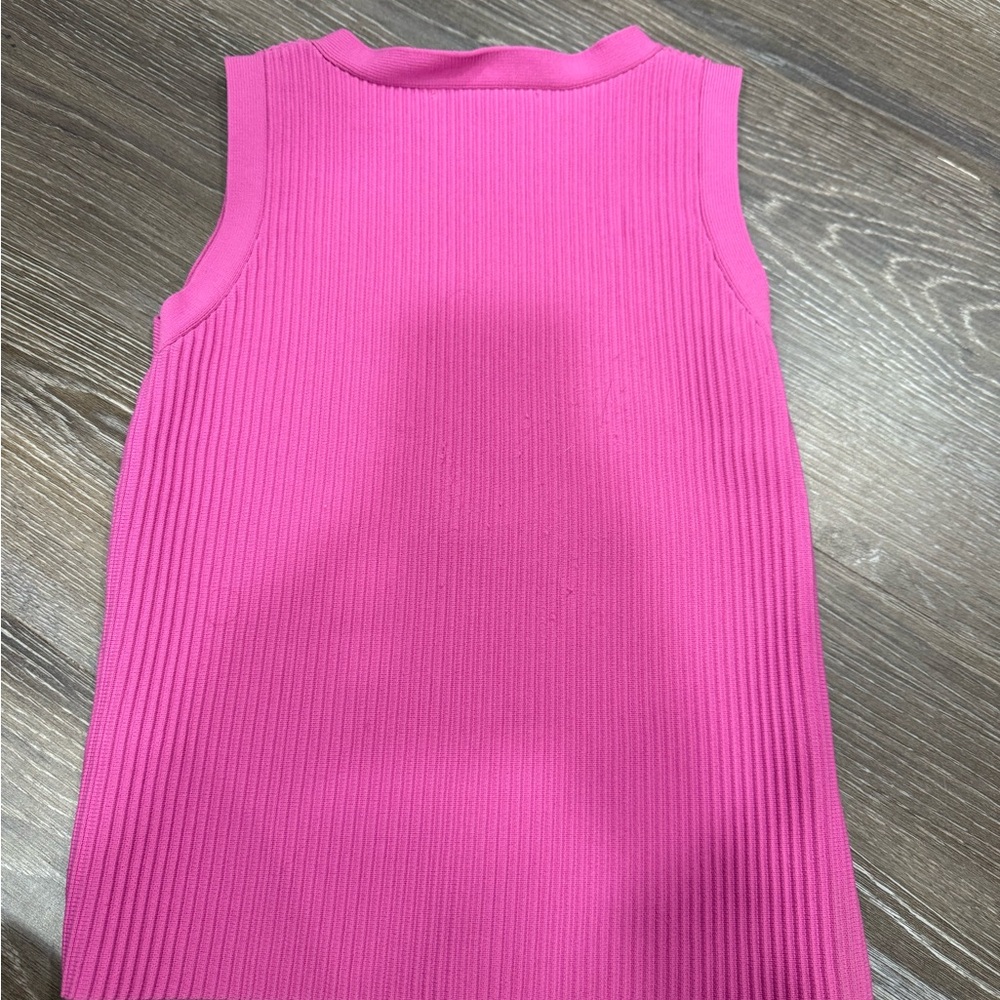 Pink Ribbed Sleeveless Top - Picture 3 of 3